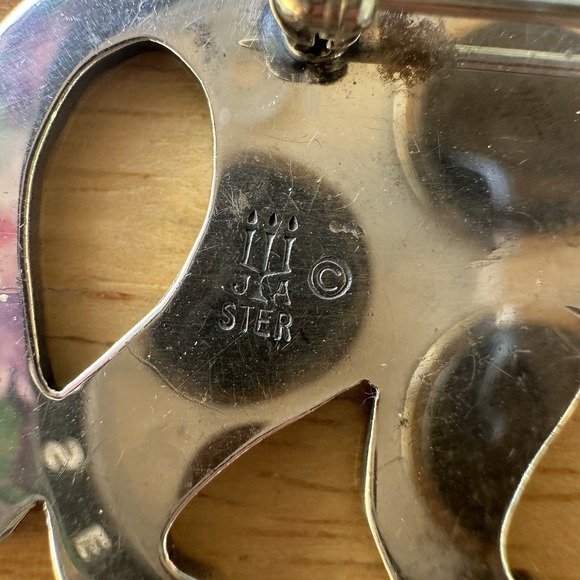 VTG James Avery Tiger Brooch Pin 2.25 Inch Retired Box 925 Sterling 15.8 grams - Picture 5 of 10